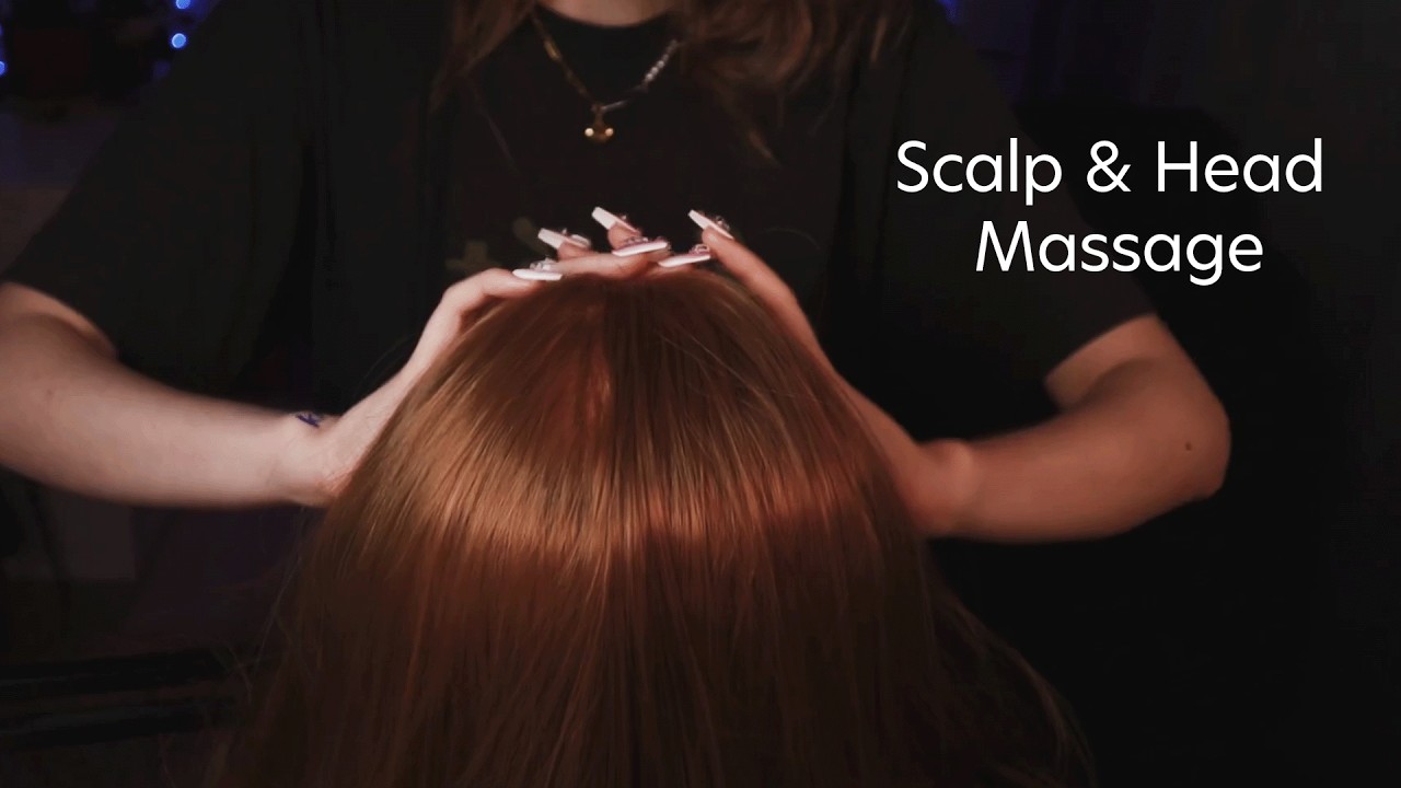 ASMR Scalp & Head Massage + Hair Play (No Talking) - YouTube