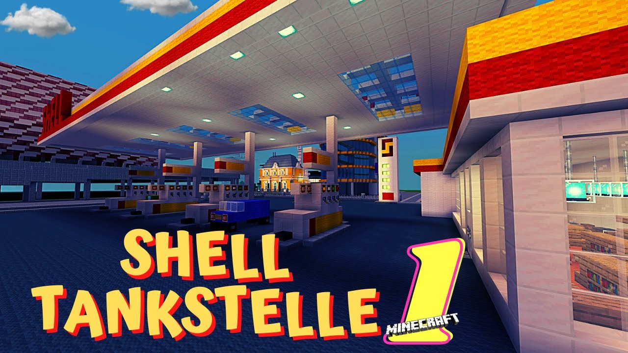 Minecraft Wir bauen eine Shell Tankstelle #001 Die Tanksäulen - YouTube