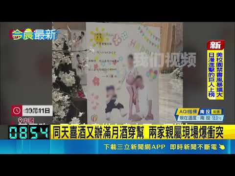 時間管理大師? 貴州男樓下娶妻.樓上辦百日宴　同天喜酒又辦滿月酒穿幫 兩家親屬現場爆衝突｜三立財經iNEWS