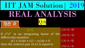 IIT JAM MATHEMATICS 2019 | Ordinary Differential Equations | Exact Differential Equation | Q 6