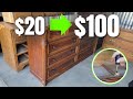 $20 Dresser Flip — Simple Drawer Fixes Made $100 Profit