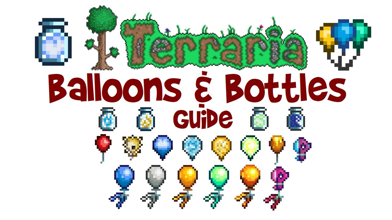 All Terraria Balloons & Bottles Guide! (Red Bundle, Balloon Pufferfish, Honey & - YouTube