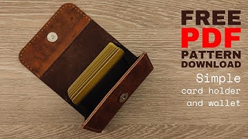 How to make a small leather accordion wallet | free pdf pattern | Leather crafting