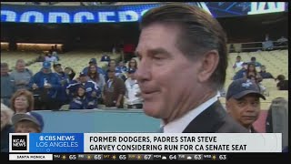 Former Dodgers star Steve Garvey considering run for seat on CA Senate Profile