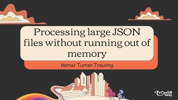 Processing large JSON files without running out of memory - Itamar Turner-Trauring
