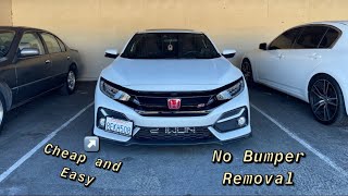 The BEST License Plate Relocate kit for $15 or less | 2020 Honda Civic Si