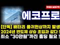 [에코프로 주가전망] 배터리 품귀현상까지 발생, 2024년 반도체 상승 초입과 같다 !, 최소 "30만원"까진 홀딩 필요 !