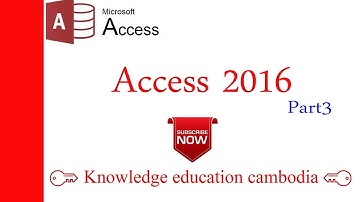 how to create Table in access  (Part3)