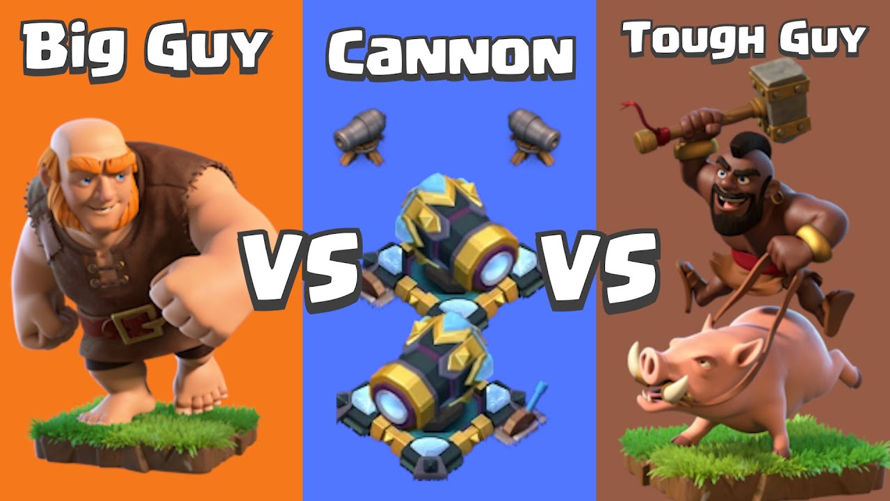 Every Level Cannon VS Hog Rider and Giant Clash of Clans YouTube