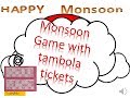 2019 monsoon theme or rain theme kitty party game with tambola tickets housie