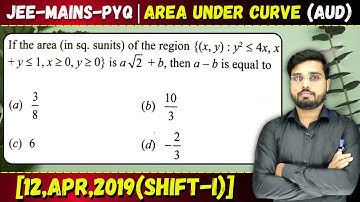 If the area of the region {(x, y) :y2 ≤ 4x, x+y≥1, x≥0, y≥0} is a√2+b, then a–b is || Let