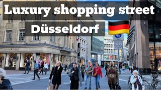 [4k walking] Düsseldorf luxury shopping street walking🇩🇪königsalle exclusive brand outlet street