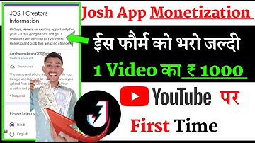 Josh App Monetization Update 2022 | How To Earn Money Josh App