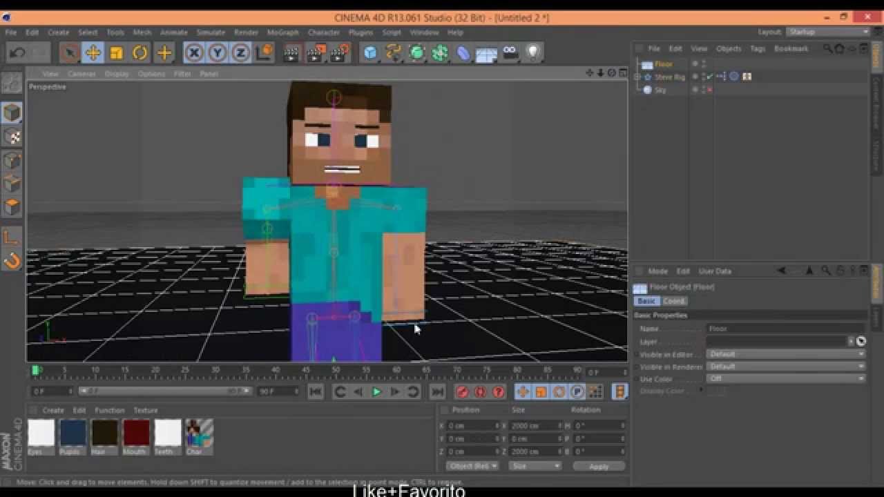 tutorial cinema 4d minecraft iluminação - YouTube