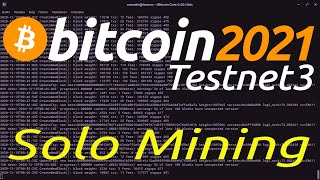 Bitcoin Testnet3 Solo Mining 2021