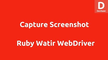 Capture Screenshot of Web Page Watir WebDriver