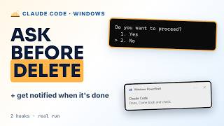 Claude Code Hooks on Windows: Notifications + Delete Prompts