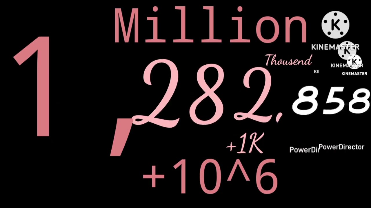 Numbers 0 to 10^15  with sounds