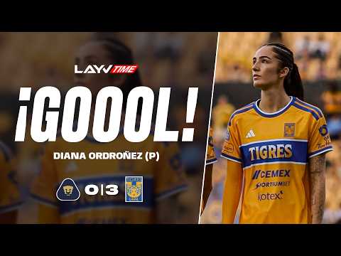 DIANA ORDÓÑEZ GOAL! | Flawless penalty kick | Pumas 0 - 3 Tigres | Layvtime