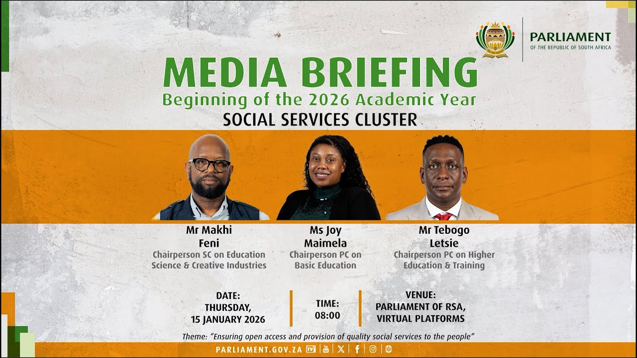 Committee Chairpersons Media Briefing Cluster Briefing, 15 January 2026