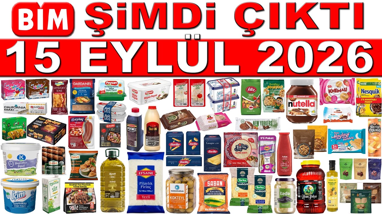 BİM 15 EYLÜL 2026 | GIDA ERZAK ÜRÜNLERİ | BİM ATIŞTIRMALIK ÇEŞİTLERİ | BİM AKTÜEL KATALOĞU