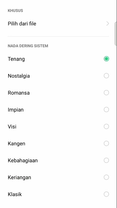 Oppo tune calm (tenang) ColorOS 7