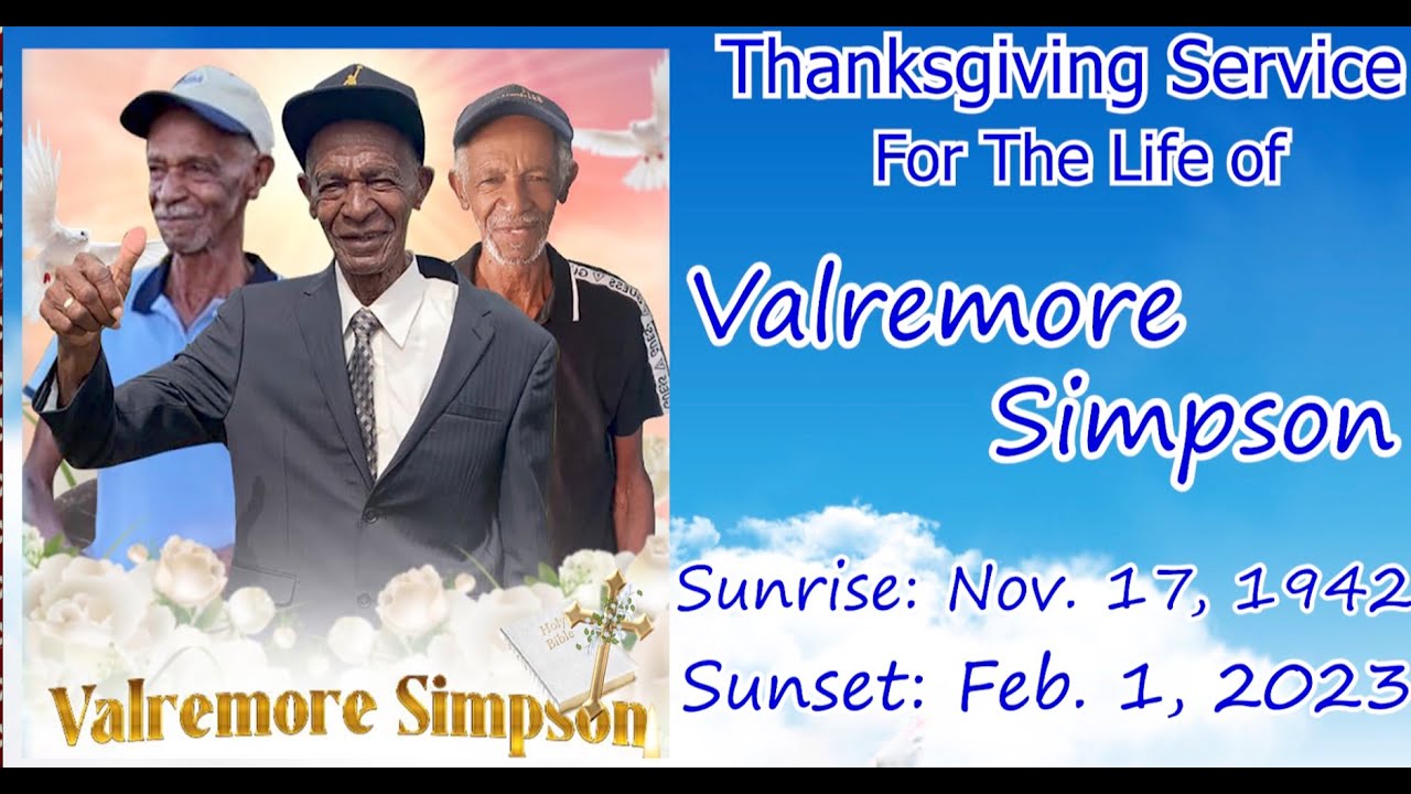 Valremore Simpson Funeral Service (Official Video) - YouTube