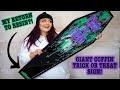 GIANT LED COFFIN TRICK OR TREAT SIGN! ACRYLIC POUR & THE PERFECT RESIN TOPCOAT!