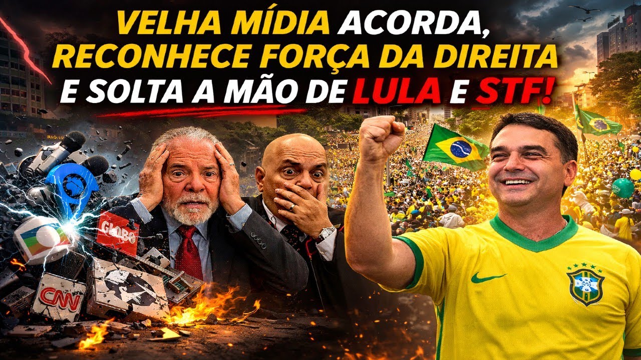 VELHA MÍDIA ACORDA, RECONHECE FORÇA DA DIREITA E SOLTA A MÃO DE LULA E STF APÓS MANIFESTAÇÕES