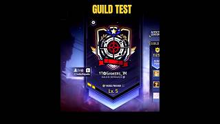 FREE FIRE GUILD TEST VIDEO #guildtest #viral #trending #shorts