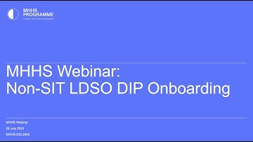 MHHS DIP Onboarding Webinar