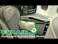 EVA Air Royal Laurel BUSINESS CLASS Review B777-300ER Taipei - LAX (BR012)