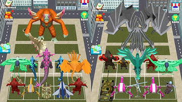 Monster Kong vs Dinosaur 🦖 - Merge Apes vs Army 🪖, Monster A Godzilla vs Tank Master, 02