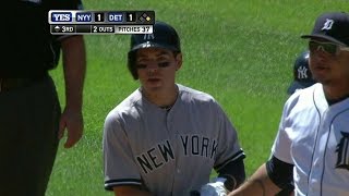 NYY@DET: Ellsbury evens the score with RBI single