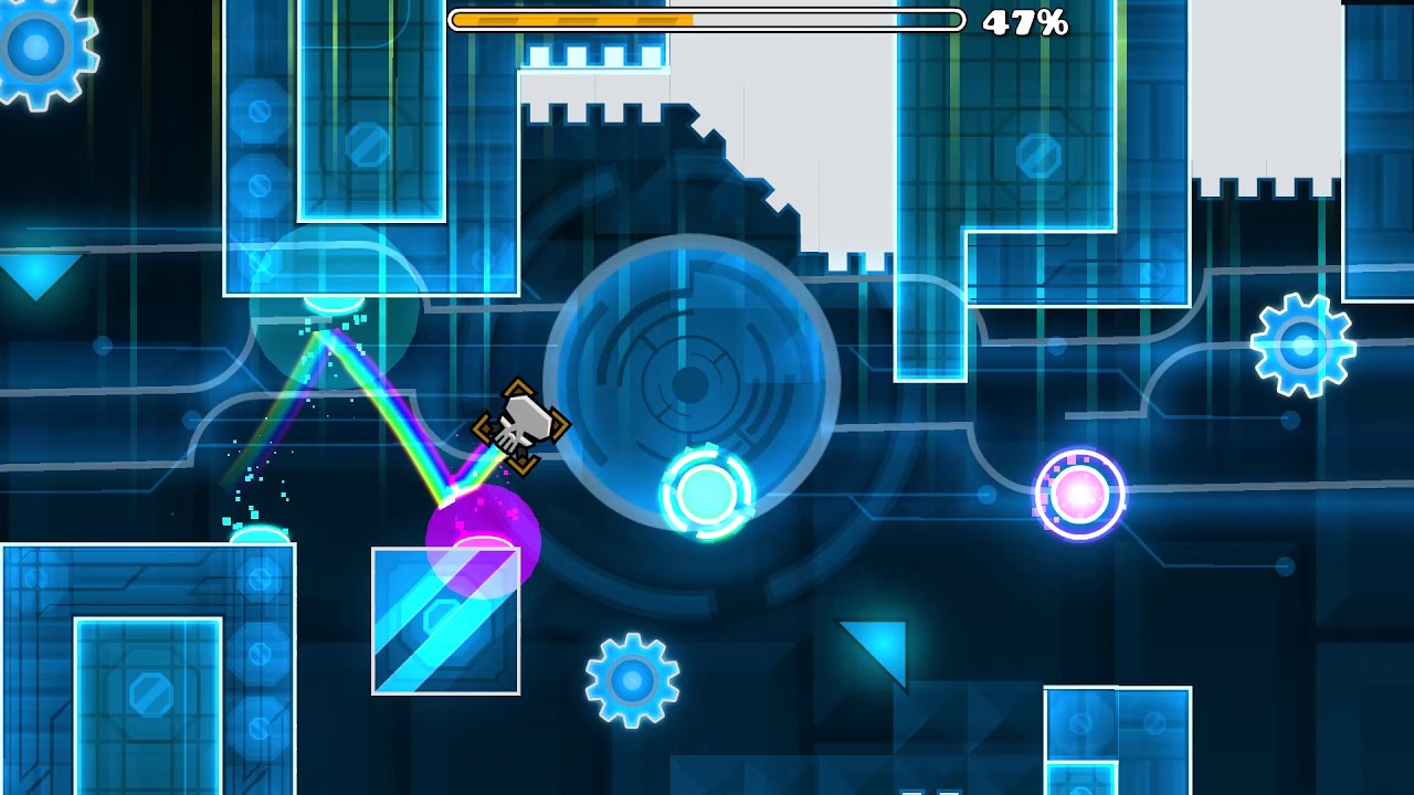 Geometry Dash TechScape by Met3oR (Daily level #293) all coins - YouTube
