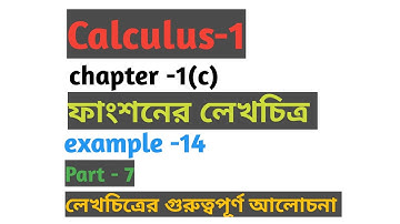 Calculus -1 || chapter -1(c)|| ফাংশনের লেখচিত্র ||example-14 || part-7 ||   Not Out Math || 2023
