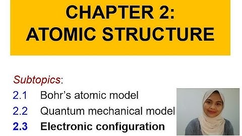 Matriculation Chemistry Lecture Subtopic 2.3 Semester 1 [Part 1]