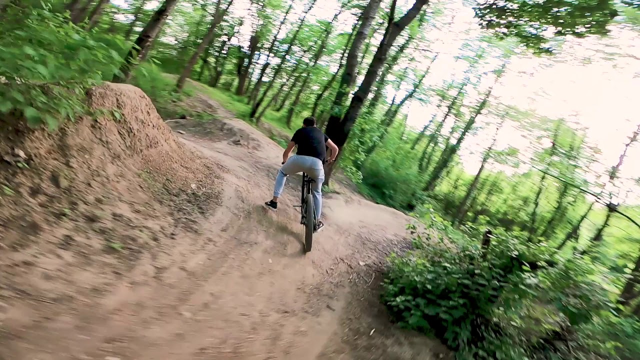 Bikes and a FPV drone in South park, Sofia