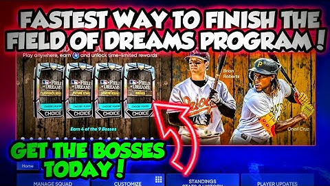 FASTEST WAY TO COMPLETE THE FIELD OF DREAMS PROGRAM MLB THE SHOW 22 DIAMOND DYNASTY! XP GLITCH