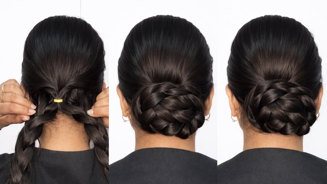 2 Choti Se Royal Braided Bun 😱 | Easy Wedding & Party Hairstyle | Beginner Friendly