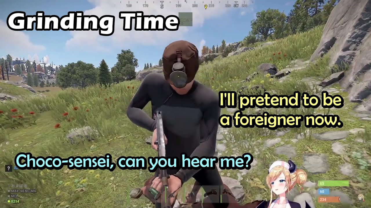 Choco-sensei the Grinding Demon is Amazed by Holomem's Building and Civilization in Rust