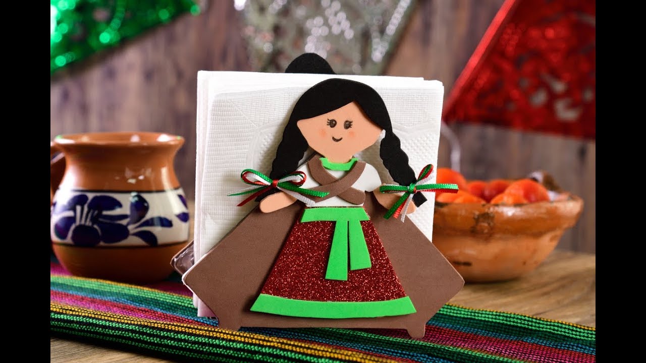 Cómo hacer un Servilletero para Fiestas Patrias | Manualidad con Foami