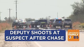 Pinal County Sheriff's Office deputy shoots at suspect after vehicle pursuit