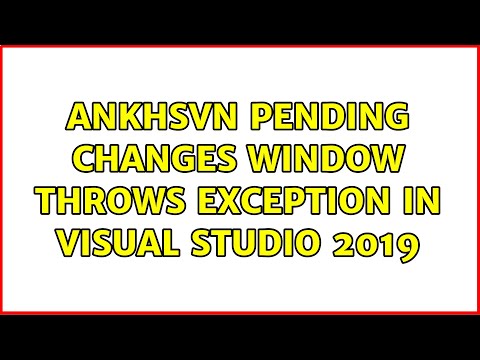 AnkhSVN pending changes window throws exception in Visual Studio 2019