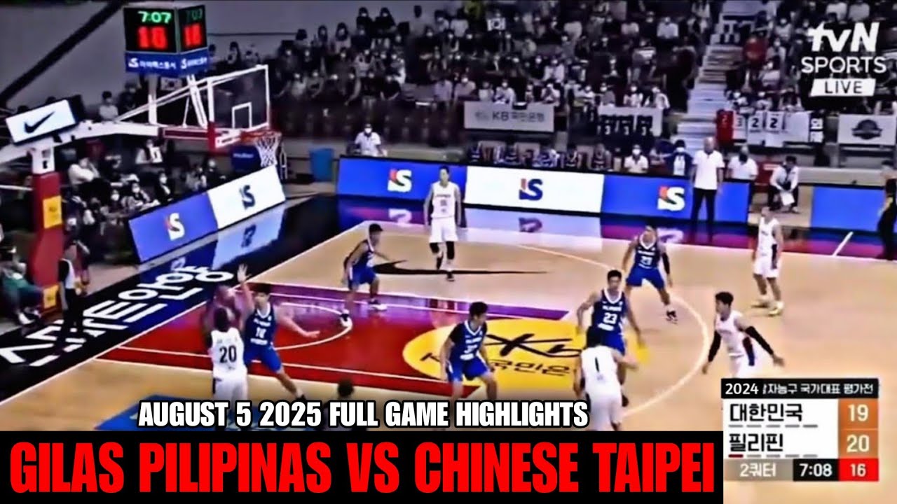 Gilas Pilipinas vs Chinese Taipei Full Game Highlights- August 5 2025