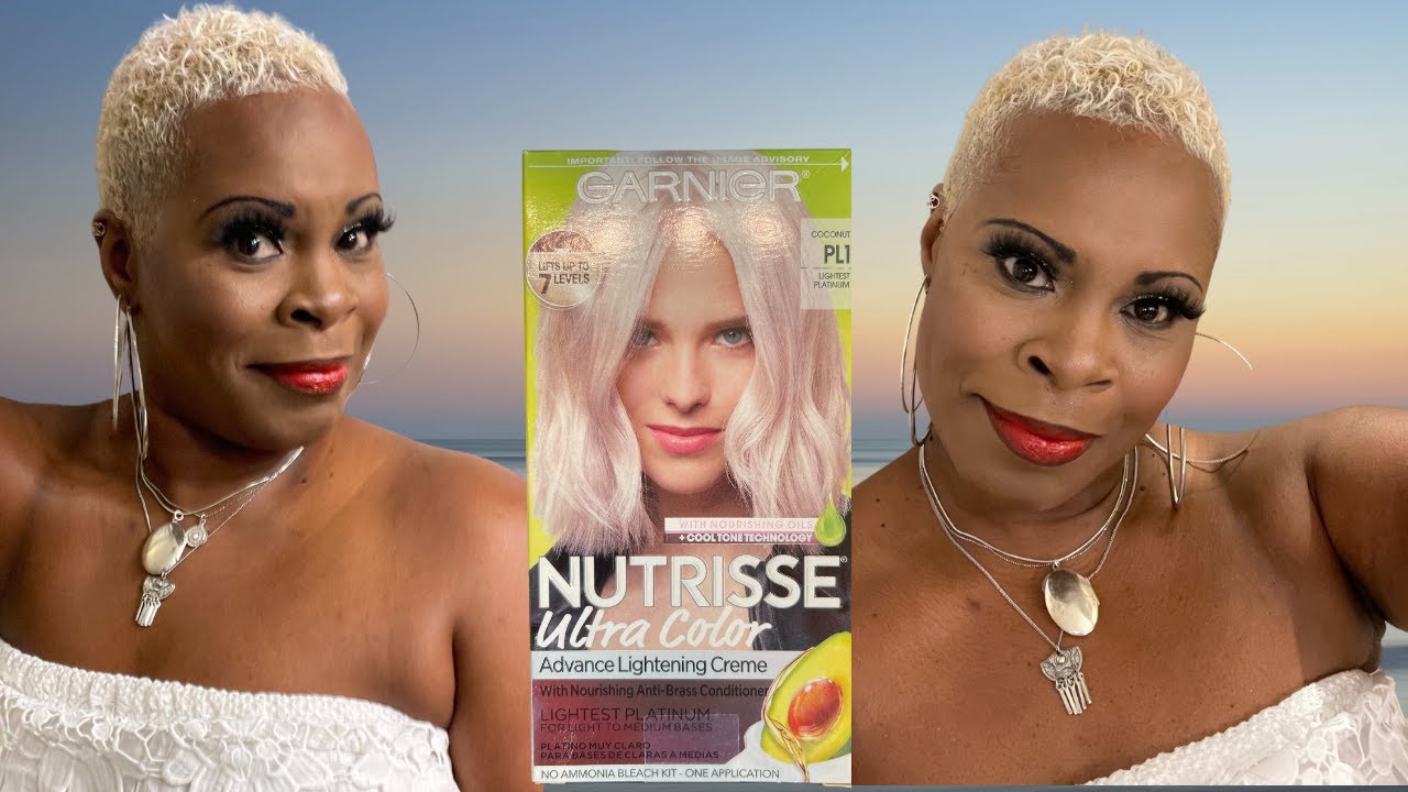 Bleaching my TWA using Garnier Nutriesse Bleach Kit.