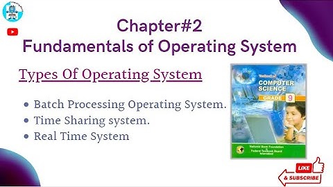 Types of Operating System||Paragraph Form||Batch Processing||Real Time &Time Sharing System.