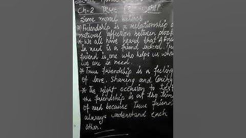 Class 3 - Moral Science - Chapter 2 , Crash Course