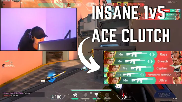Stewie2K hits INSANE 1v5 ACE CLUTCH... CLEAN! | VALORANT Clips