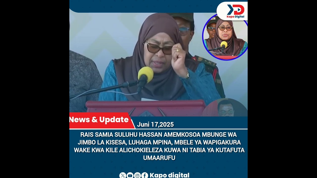 Rais Samia Suluhu Hassan amemkosoa mbunge wa Jimbo la Kisesa, Luhaga Mpina,